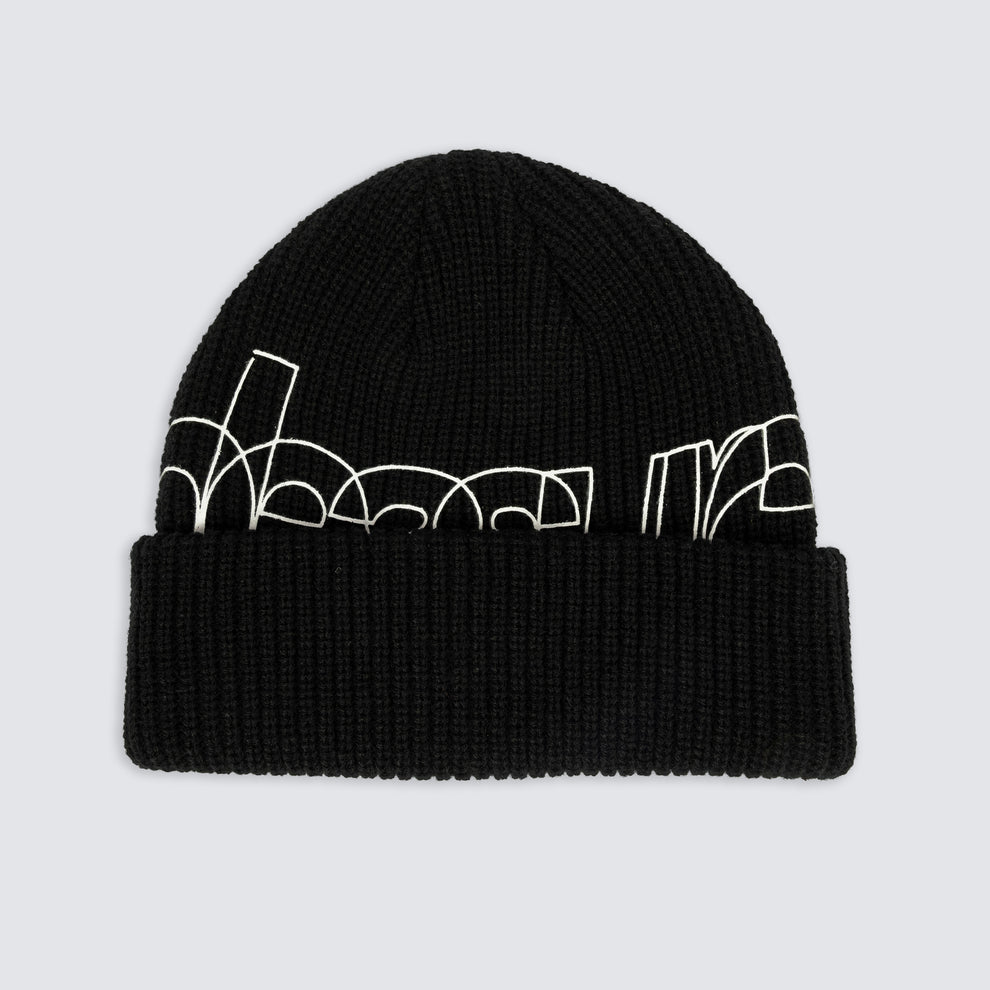 Outline Beanie Black