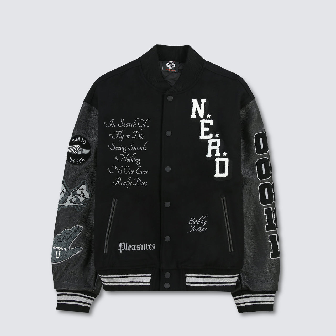NERD VARSITY JACKET BLACK