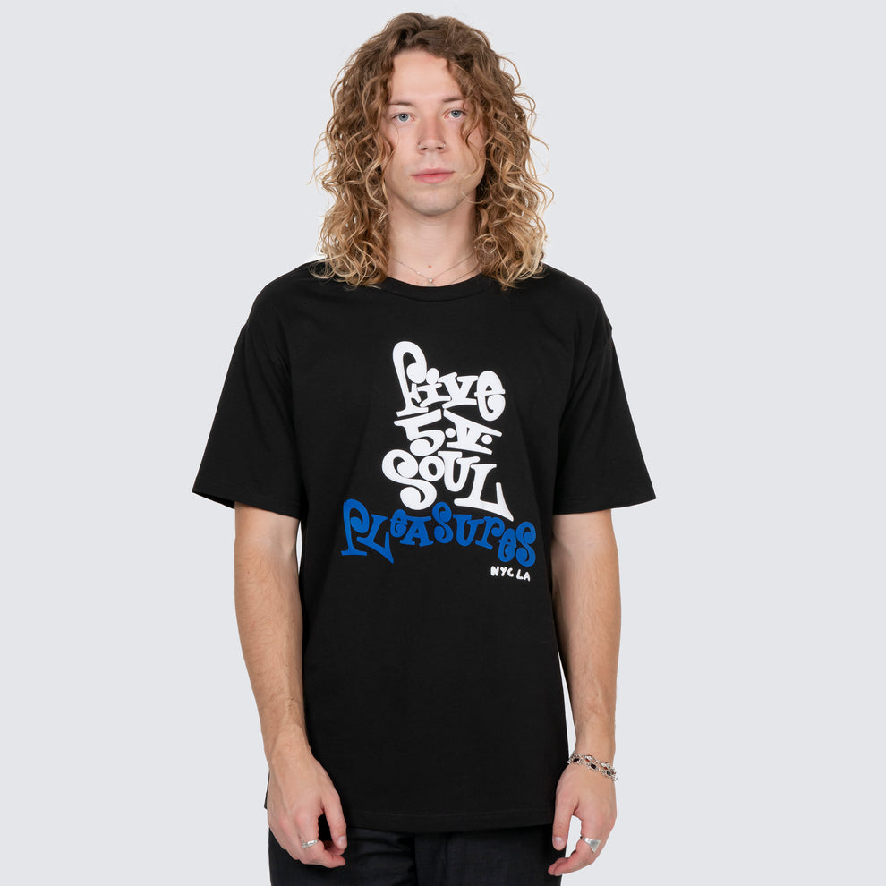 FIVE 5 V T-SHIRT BLACK