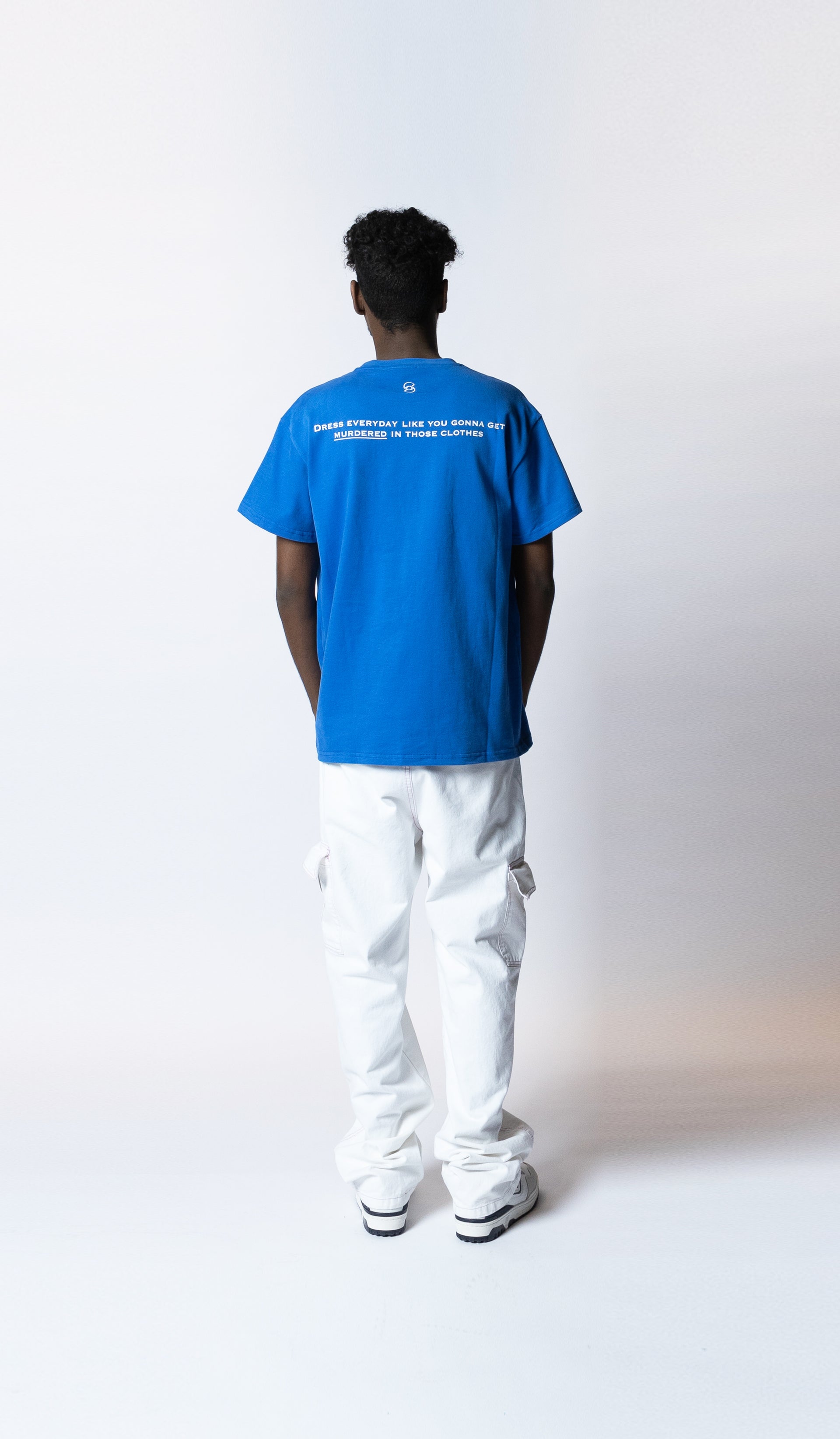 Blue Text Tee