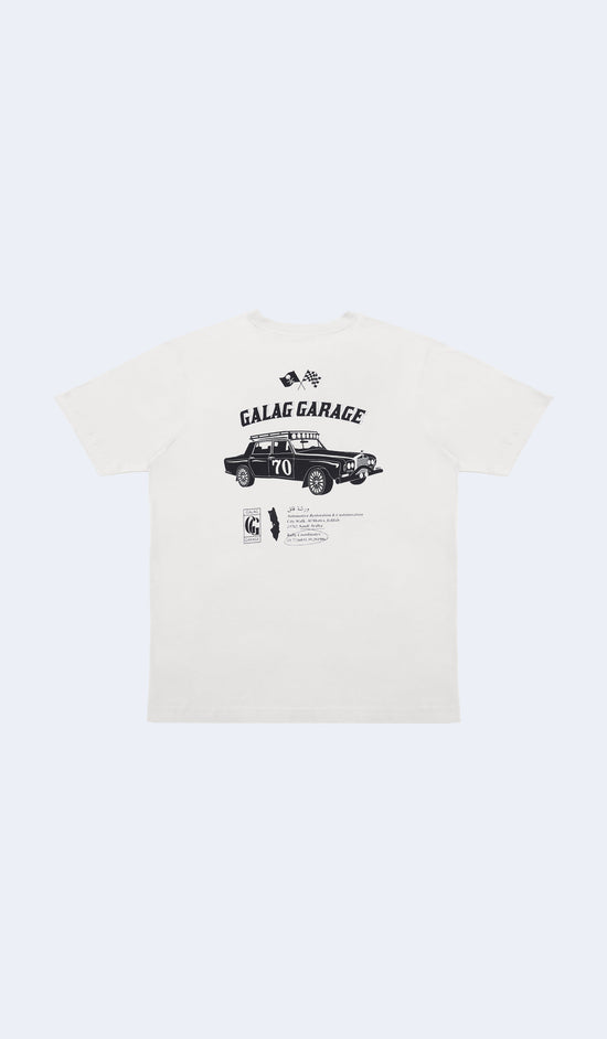 Galag Garage White Tee