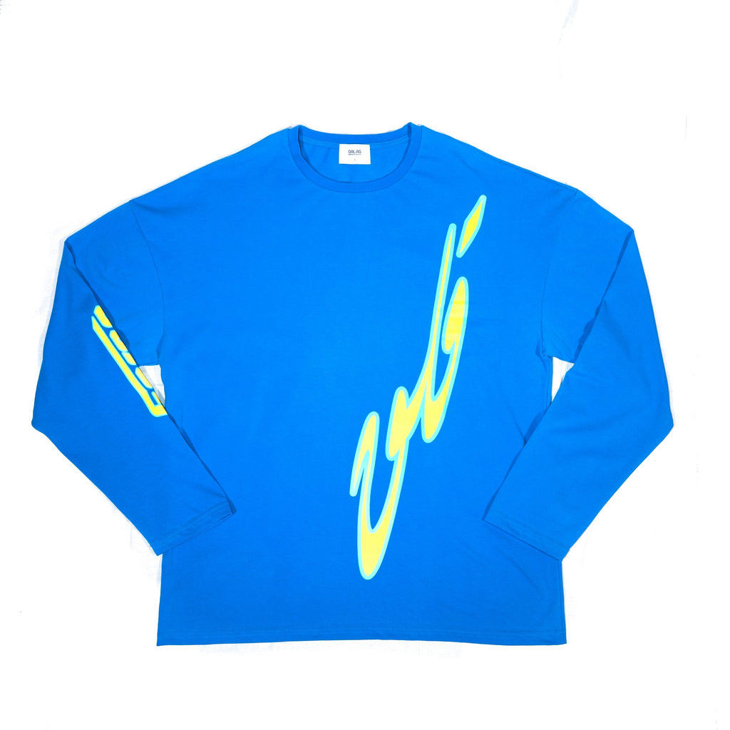 BLUE ARABIC PRINT LONGSLEEVE