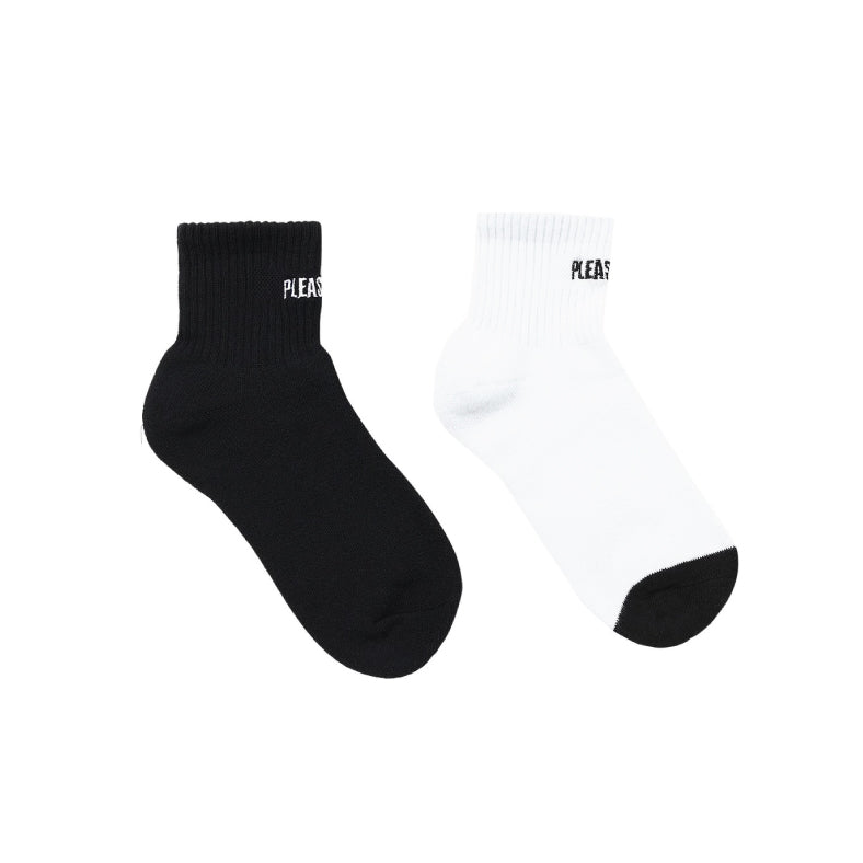 SOCKS - 2 PACK (BLACK + WHITE) BLACK + WHITE