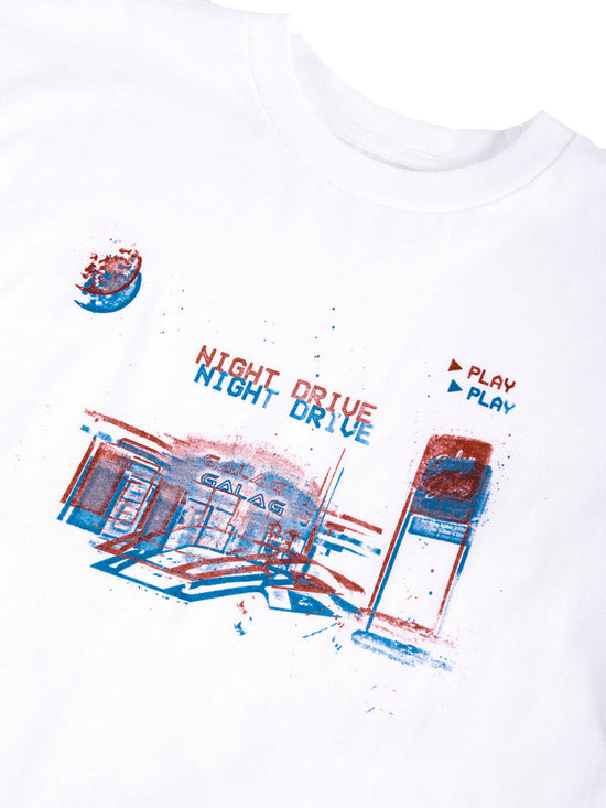 NIGHT DRIVE WHITE LONGSLEEVE TEE