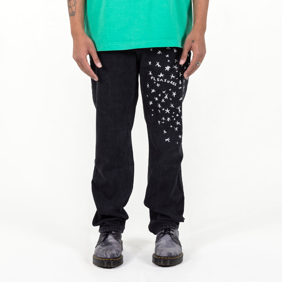 Starry 5 Pocket Denim Washed Black