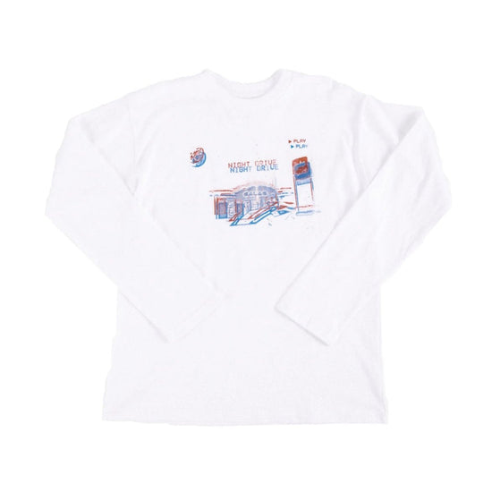 NIGHT DRIVE WHITE LONGSLEEVE TEE